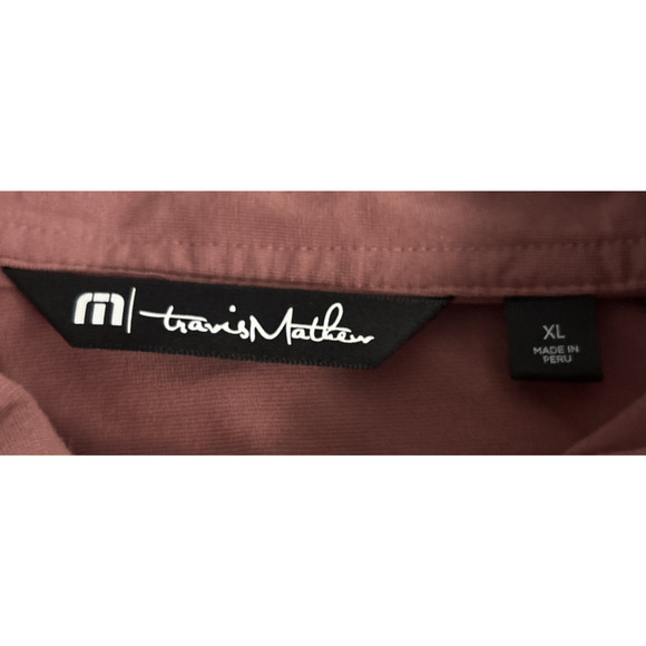 Travis Mathew Men’s Golf Polo Shirt XL Maroon Collared Performance DeBordieu - Picture 4 of 8